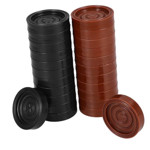 GARIOUANS 24pcs Plastikschachstücke Brettspielzubehör Für Home Entertainment -aktivitäten Und Reise -Backgammon -Teile Austausch von GARIOUANS