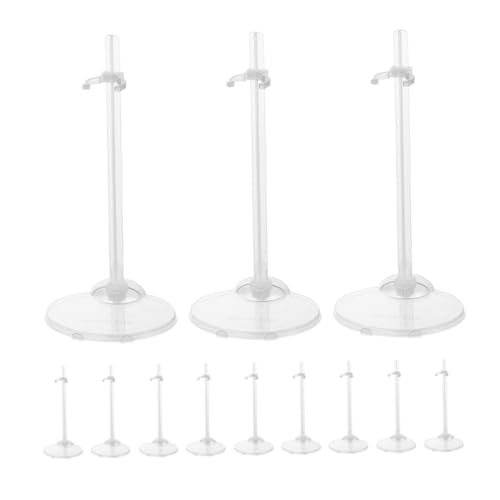 GARIOUANS 24pcs Puppenunterstützungsständer Kunststoffpuppenanzeige Rack Transparent Puppenanzeige Rackhalter Doll Display Frame Action Action Support Rack Rack von GARIOUANS