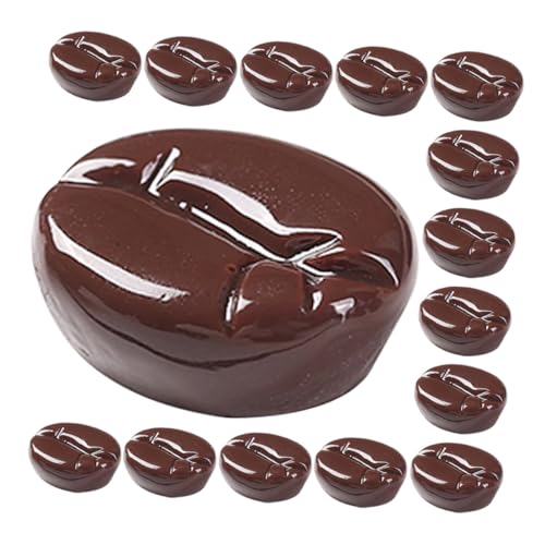 GARIOUANS 25 Stück Teiliges Künstliche Kaffeebohnen aus Hochwertigem Harz Realistische Nachbildung für DIY Basteldekorationen Restaurant Party Hochwertige Beans Model als Fotorequisite und von GARIOUANS