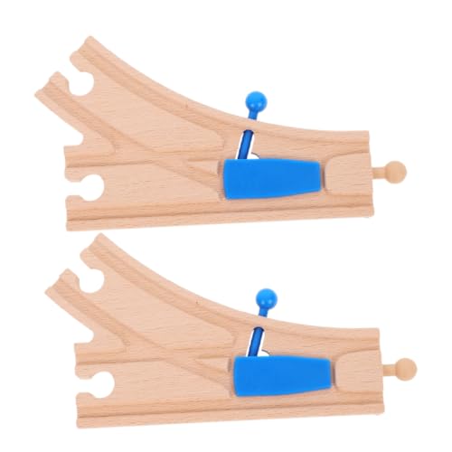 GARIOUANS 2Stücke Holz Weichen Gleisverbinder für Eisenbahnschienen Kompatibel mit Großen Marken Entwicklungsspielzeug Motorischen Fähigkeiten und Räumlichem Bewusstsein GARIOUANS 2Stücke Holz Weichen Gleisverbinder für Eisenbahnschienen Kompatibel mit Großen Marken Entwicklungsspielzeug Motorischen Fähigkeiten und Räumlichem Bewusstsein von GARIOUANS