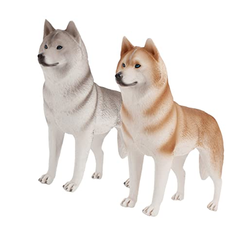 GARIOUANS 2Stücke Hundemodell Dekofigur im Realistische Hundeornamente für Wohnzimmer und Büro Desktop Dekoration für von GARIOUANS