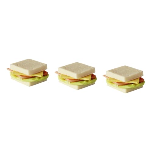 GARIOUANS 3 Stück Simulation Sandwich Dekore Mini Accessoires Lebensmittel Form Ornamente Für Heim Und Büro von GARIOUANS