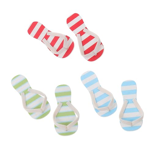 GARIOUANS 3 Paare Miniatur Hausschuhe Deko Mini Slipper Modelle aus Stabilem Material Realistische Proportionen Vielseitig für Puppenhaus DIY Basteln Micro landschaftsdekoration GARIOUANS 3 Paare Miniatur Hausschuhe Deko Mini Slipper Modelle aus Stabilem Material Realistische Proportionen Vielseitig für Puppenhaus DIY Basteln Micro landschaftsdekoration von GARIOUANS