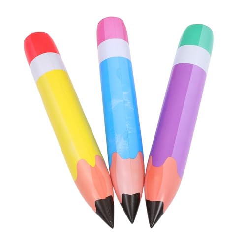 GARIOUANS 3 Stück Aufblasbare Jumbo Bleistifte Bunte Dekoration für Klassenzimmer PVC Material für Partys und Große Bleistift Spielzeuge Gelb Blau und GARIOUANS 3 Stück Aufblasbare Jumbo Bleistifte Bunte Dekoration für Klassenzimmer PVC Material für Partys und Große Bleistift Spielzeuge Gelb Blau und von GARIOUANS