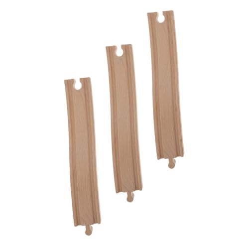 GARIOUANS 3 Stück Holz schienenbogen für Holzeisenbahn Glatte Oberfläche Kreative DIY erweiterung für Kinderspielzeug Zugstrecke Zubehör für Bahn szenen Layout von GARIOUANS