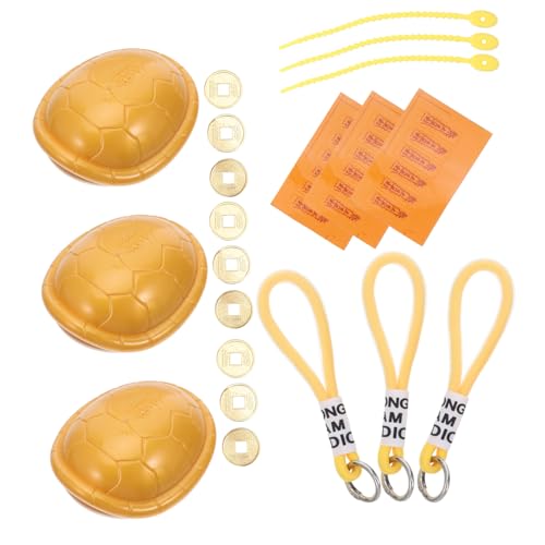 GARIOUANS 3stücke Schildpatt-wahrsagespielzeug Chinesische Feng-Shui-Dekoration Schildkrötenpanzer-Ornament Mini-tierfigur Für Entspannung Traditionelles Schildkrötenzubehör Für Heim von GARIOUANS