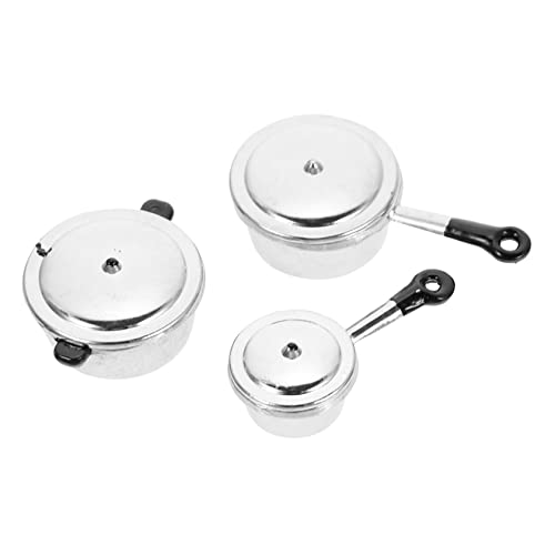 GARIOUANS 3 Stück Mini -Küchenwaren -Set Miniatur Suppentopf Mini-Küchendekoration Mini-Küchengeschirr Minipfanne Mini- Miniaturhauszubehör Mini-Dekoration Legierung Silber GARIOUANS 3 Stück Mini -Küchenwaren -Set Miniatur Suppentopf Mini-Küchendekoration Mini-Küchengeschirr Minipfanne Mini- Miniaturhauszubehör Mini-Dekoration Legierung Silber von GARIOUANS