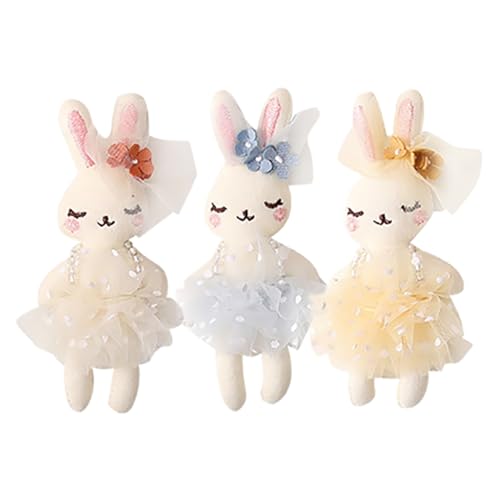 GARIOUANS 3 Stück Plüschkaninchen Niedliche Stofftiere aus Baumwolle für DIY Bastelprojekte und Dekoration zu Ostern Gelb GARIOUANS 3 Stück Plüschkaninchen Niedliche Stofftiere aus Baumwolle für DIY Bastelprojekte und Dekoration zu Ostern Gelb von GARIOUANS