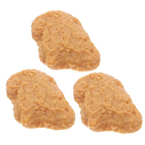 GARIOUANS 3 Stück Realistische Teiliges Fake Chicken aus Sicherem PVC Lebensechte Simulation für Küche Party Dekoration Fotorequisiten Wiederverwendbar Vielseitig Einsetzbar von GARIOUANS