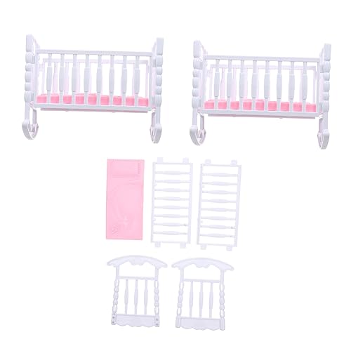 GARIOUANS 3 Stück Spielzeugzubehör Wiegenmodell Babybett Babyspielzeug Neugeborenes Dollhouse Cradle pp Weiß GARIOUANS 3 Stück Spielzeugzubehör Wiegenmodell Babybett Babyspielzeug Neugeborenes Dollhouse Cradle pp Weiß von GARIOUANS