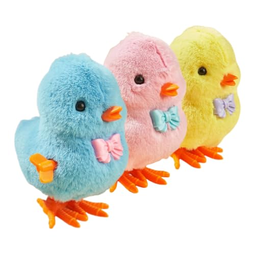GARIOUANS 3 Stück Teiliges Aufziehspielzeug Küken Springendes Windup Chick Toy für Junge Mädchen Motorik Ostern Geburtstagsgeschenk von GARIOUANS