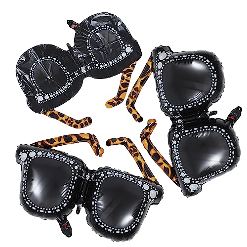 GARIOUANS 3 Stück Teiliges Jahre Party Dekoration Aufblasbare Mikrofonbrillen Aluminiumfolie Luftballons Starke Ungiftige Fotorequisiten für Musik und Themenpartys von GARIOUANS