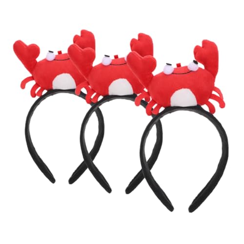 GARIOUANS 3 Stück Teiliges Krabben Stirnband Realistisches Leichtes Plüsch Haarband Lustiges Kostüm Accessoire für Erwachsene für Partys Fotos und Kreative Verkleidungen von GARIOUANS