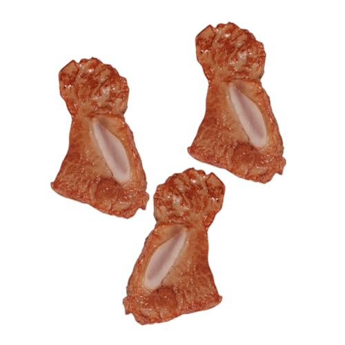 GARIOUANS 3 Stück Teiliges Künstliches Rindfleisch Rippenmodell Realistische Fleischdeko für Restaurant Küche Bar Buffet Fotografie Requisiten Lebensechte Fleischattrappe von GARIOUANS