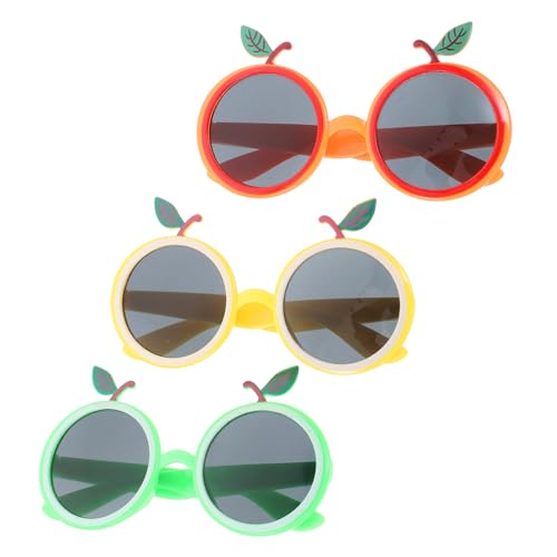 GARIOUANS 3 Stück Teiliges Lustige Party sonnenbrillen in Orange Gelb und Grün Leichte mit Stabilem Rahmen Sommerliche Strand Festbrille für Erwachsene von GARIOUANS
