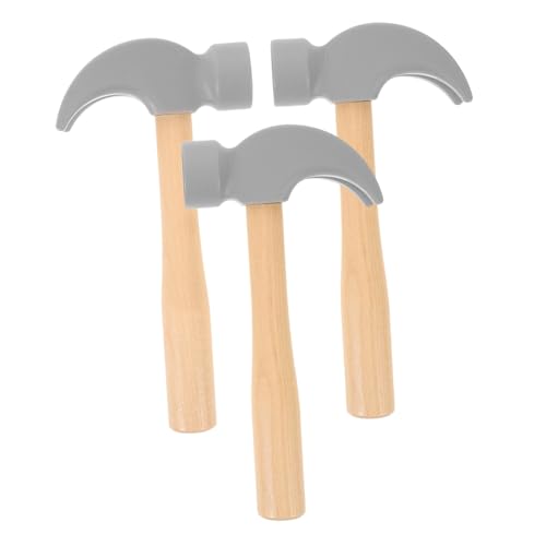 GARIOUANS 3 Stück Teiliges Montessori Holzhammer für Realistisches Nachahmungswerkzeug Fördert Feinmotorik Hand Auge Koordination und Geburtstagsspielzeug von GARIOUANS