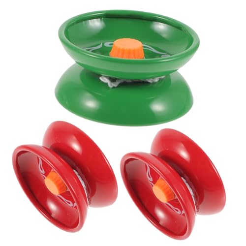 GARIOUANS 3 Stück Teiliges Profi Yo yo aus Legierung Unresponsive Yoyo mit Schnur Fingertip Ball für Fördert Hand Auge koordination für Junge Mädchen und Anfänger Zufällige Zufällige Farbe von GARIOUANS