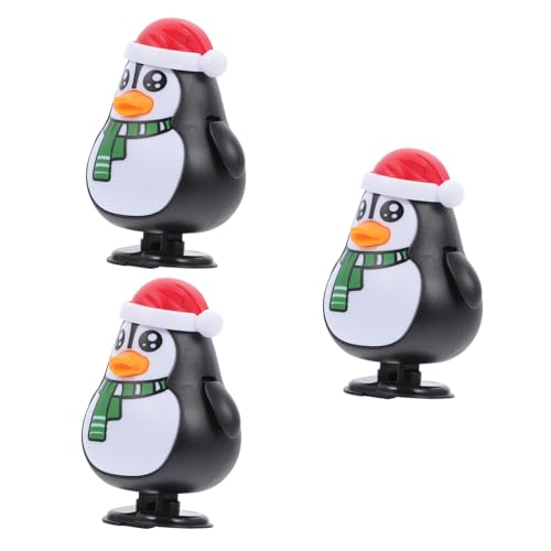 GARIOUANS 3 Stück Teiliges Weihnachts Pinguin Aufziehspielzeug Buntes Federmechanismus mit Niedlichem Cartoon Design für Weihnachtsfeier Mitgebsel und Hand Auge Koordination GARIOUANS 3 Stück Teiliges Weihnachts Pinguin Aufziehspielzeug Buntes Federmechanismus mit Niedlichem Cartoon Design für Weihnachtsfeier Mitgebsel und Hand Auge Koordination von GARIOUANS