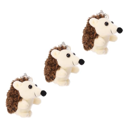 GARIOUANS 3 Stücke Teiliges Plüsch Igel Schlüsselanhänger Weiche Kuscheltier Anhänger Niedlicher Taschenanhänger für Rucksack Geldbörse Gürtel Vielseitiges Accessoire für Alltag und Party von GARIOUANS