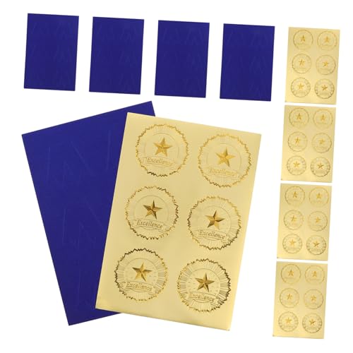 GARIOUANS 30 Sätze Aufkleber für Medaillen aus Papier Aufkleber mit goldenen Siegeln Gradaufkleber Selbstklebende Aufkleber für Diplom-Exzellenz Zertifikatssiegelaufkleber Schleife GARIOUANS 30 Sätze Aufkleber für Medaillen aus Papier Aufkleber mit goldenen Siegeln Gradaufkleber Selbstklebende Aufkleber für Diplom-Exzellenz Zertifikatssiegelaufkleber Schleife von GARIOUANS