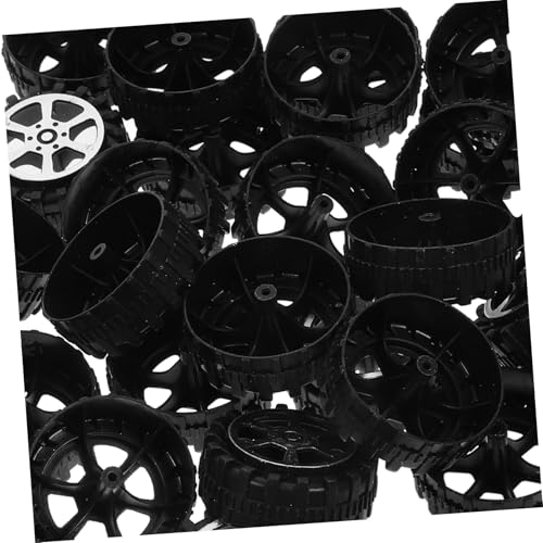 GARIOUANS 30 Stück Kunststoffspielzeugräder Durchmesser Kleine Runde DIY Zubehör für Spielzeugautos Handgefertigte Auto bastelmaterialien Passend für Achsen Robustes Plastik Schwarz GARIOUANS 30 Stück Kunststoffspielzeugräder Durchmesser Kleine Runde DIY Zubehör für Spielzeugautos Handgefertigte Auto bastelmaterialien Passend für Achsen Robustes Plastik Schwarz von GARIOUANS