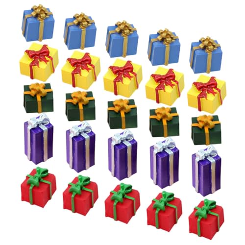 GARIOUANS 30 Stück Miniatur-Box-Ornament: Mini-weihnachtsschmuck Aus Kunstharz, Festliche Pakete Zum Basteln, Weihnachtsbaum-Dekoration, Kleine Für Puppenhaus-miniaturen GARIOUANS 30 Stück Miniatur-Box-Ornament: Mini-weihnachtsschmuck Aus Kunstharz, Festliche Pakete Zum Basteln, Weihnachtsbaum-Dekoration, Kleine Für Puppenhaus-miniaturen von GARIOUANS
