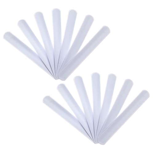 GARIOUANS 30 Stück Teiliges DIY Slap Armband Weiß zum Bemalen Graffiti Knickarmbänder zum Selbstgestalten für Kindergeburtstag Party und Wristbands von GARIOUANS