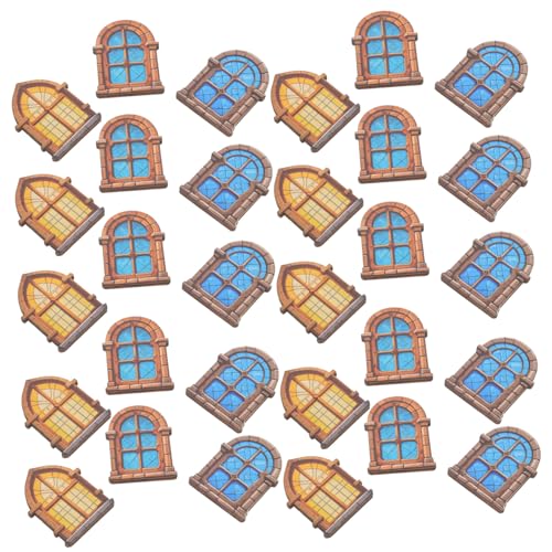 GARIOUANS 30 Stück Teiliges Miniatur Puppenhaus Fenster Europäischer Stil Naturbelassene Holzrahmen Realistische DIY Fensterdekoration Flexible Gestaltung für Puppenhaus Zubehör GARIOUANS 30 Stück Teiliges Miniatur Puppenhaus Fenster Europäischer Stil Naturbelassene Holzrahmen Realistische DIY Fensterdekoration Flexible Gestaltung für Puppenhaus Zubehör von GARIOUANS