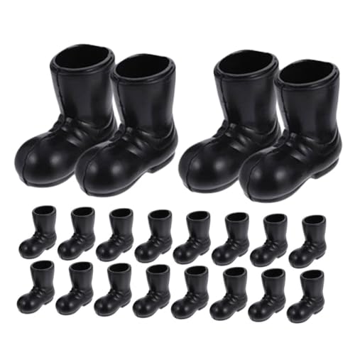 GARIOUANS 30 Stück Weihnachts Stiefel Modell Ornament Mini Rustikal Weihnachten Puppenhaus Drinnen Weihnachtsdekorationen Plüsch Weihnachtsstiefel Dekorative Stiefel Schwarz Sport von GARIOUANS