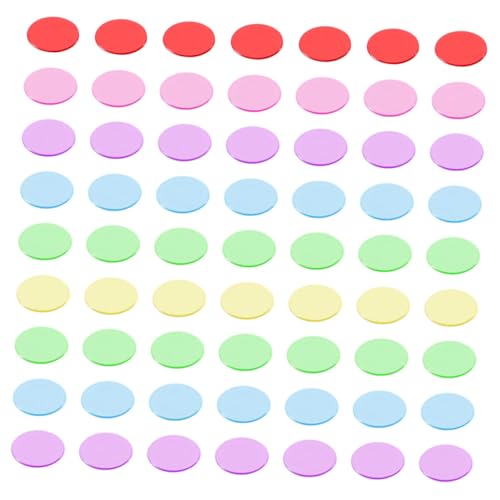 GARIOUANS 300 Stück Transparente Farbige Bingo Zählchips aus Robustem Kunststoff für Spiel und Lernspaß Bunte Spielchips als Belohnung und Markierer für Gesellschaftsspiele Zufällige Farbe von GARIOUANS