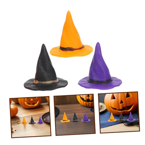 GARIOUANS 36 Stück Teiliges Hexenhüte Kleine DIY Hexenhut Dekorationen für Halloween Puppenhaus Bastelzubehör Vielseitige Miniatur Hexenhüte für Festliche Kreative Gestaltung von GARIOUANS