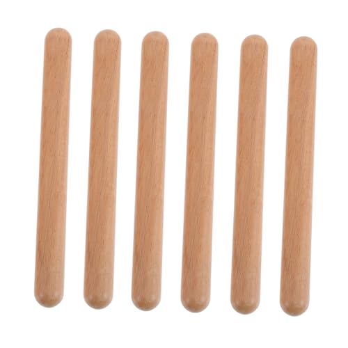 GARIOUANS 3Paare Claves Percussion Instrument Rhythmus Sticks für Anfänger und Musikpädagogen Langlebig von GARIOUANS