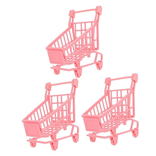 GARIOUANS 3Stücke Mini Supermarktwagen Dekorativer Mini Einkaufswagen Für Mini Trolley Carts Für Rollenspiele von GARIOUANS