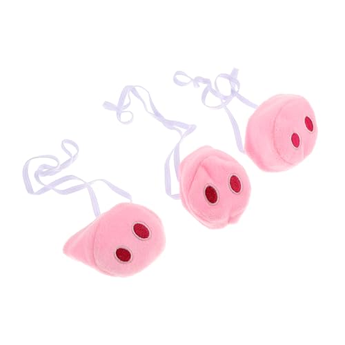 GARIOUANS 3Stücke Plüsch Schweinenasen Lustige Tiernasen für Halloween Cosplay und Kostümpartys Requisite für Karneval und Maskerade Sicher und Langlebig von GARIOUANS