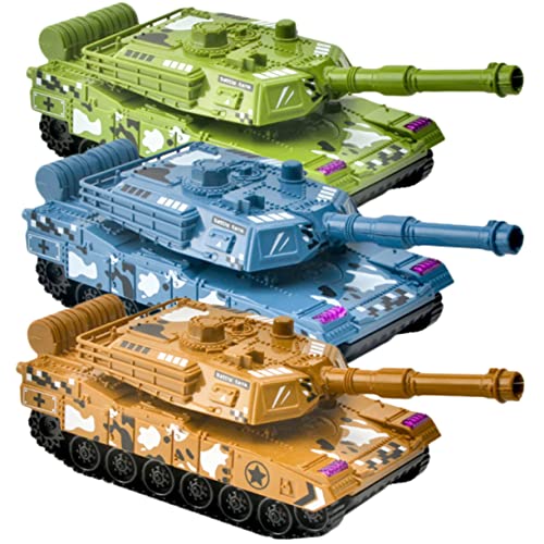 GARIOUANS 3Stücke Simulation Tank Modelle für Desktop Deko Lehrreiches Fördert Farberkennung und Hand Augen Koordination Langlebig und Sicher für Kleine Hände von GARIOUANS