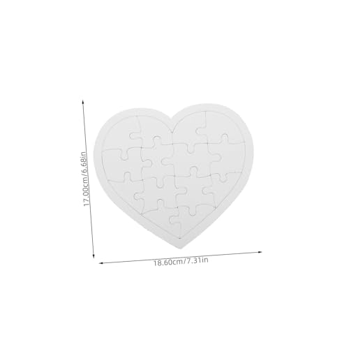 GARIOUANS 4 Blätter Teilige Blanko Puzzle Sets zum Bemalen für DIY Malpuzzle aus Papier Kreatives Bastelspielzeug Fantasie Feinmotorik und Kognitiven Fähigkeiten von GARIOUANS