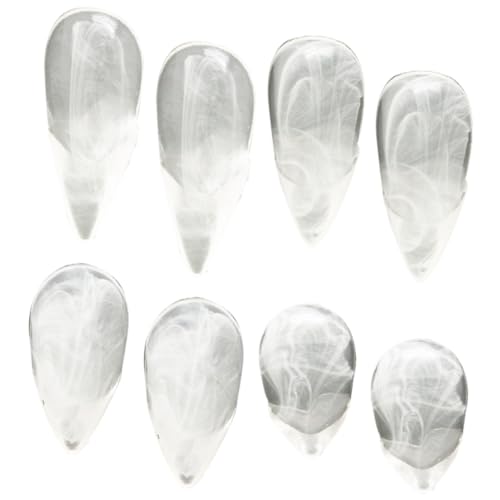 GARIOUANS 4 Paare Cosplay Zahnersatz Halloween Vampirzähne Transparente Fangzähne für Realistische Zombie Wiederverwendbare Requisiten für Partys und Maskeraden von GARIOUANS