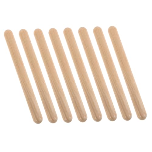 GARIOUANS 4 Paare Schlagzeug Musik Drumsticks Fitness-Rhythmus-Stick Rhythmus-Sticks Rhythmus Schlagender Stock Musikalisches Schlaginstrument Musikstöcke Khaki Holz von GARIOUANS
