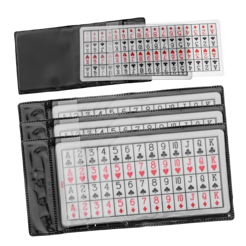 GARIOUANS 4 Sätze Magische Requisiten Die Plastikkarte Tricks Gesellschaftsspiel kartenspiel partyspiele Cool Pokerkarten- Schachbrett Gimmick-Pokerspiel Brettspiele- PVC von GARIOUANS