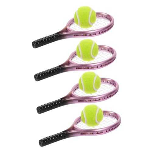 GARIOUANS 4 Sätze Miniatur Tennis Set Mini Tennisschläger und Bälle Miniatur Sportzubehör Puppenhaus Dekoration Realistische Mini sportartikel für Sammeln und Basteln GARIOUANS 4 Sätze Miniatur Tennis Set Mini Tennisschläger und Bälle Miniatur Sportzubehör Puppenhaus Dekoration Realistische Mini sportartikel für Sammeln und Basteln von GARIOUANS