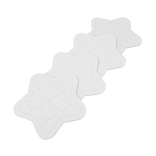GARIOUANS 4 Sätze Teiliges Blanko Puzzle zum Bemalen DIY Malpuzzle aus Papier Einfache Montage Fördert Kreativität Hand Auge Koordination und Logisches Denken für Bastelprojekte und GARIOUANS 4 Sätze Teiliges Blanko Puzzle zum Bemalen DIY Malpuzzle aus Papier Einfache Montage Fördert Kreativität Hand Auge Koordination und Logisches Denken für Bastelprojekte und von GARIOUANS