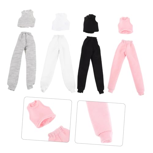 GARIOUANS 4 Sätze Teiliges Puppenkleidungsset Sommer Sportweste und Hose für Puppen Vielseitiges Casual Outfit für Kreatives Rollenspiel und Fantasievolle Kinderbeschäftigung von GARIOUANS