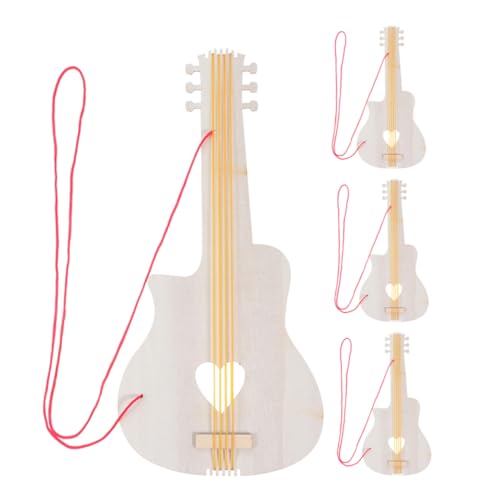 GARIOUANS 4 Stück Gitarre für Leere Holzgitarre Spielzeuggitarre Blanko-Scheiben zum Basteln aus Holz Gitarren-Instrument-Modell Anfänger Gitarre Gitarrenspielzeug für hölzern GARIOUANS 4 Stück Gitarre für Leere Holzgitarre Spielzeuggitarre Blanko-Scheiben zum Basteln aus Holz Gitarren-Instrument-Modell Anfänger Gitarre Gitarrenspielzeug für hölzern von GARIOUANS