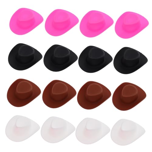 GARIOUANS 4 Stück Kleiner Gelber Enten-cowboyhut Mini-Western-Cowboy-Cowgirl-Hut Puppenhüte Cowboyhüte Für Puppe Cowboyhut Partykleid Hut Dollhouse Decor Entenkostüm Mini-hüte Plastik von GARIOUANS