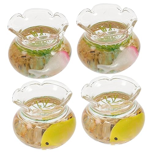 GARIOUANS 4 Stück Koi Zylinderzubehör Tank Miniatur-schüssel Miniaturfischaquarium Winzige Spielsachen Dollhouse Fish Bowl Aquarienschmuck Mini-fischschalen Glas Zufällige Farbe GARIOUANS 4 Stück Koi Zylinderzubehör Tank Miniatur-schüssel Miniaturfischaquarium Winzige Spielsachen Dollhouse Fish Bowl Aquarienschmuck Mini-fischschalen Glas Zufällige Farbe von GARIOUANS