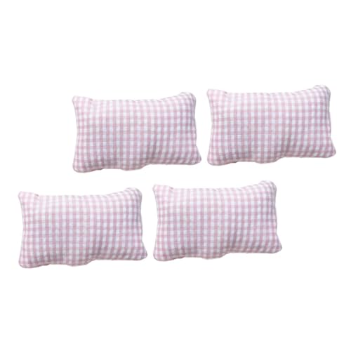 GARIOUANS 4 Stück Mini-Kissen Dein Liege entzückendes Kissenmodell Miniatur puppenhauszubehör Sofa Dekoration kompaktes gefälschtes Kissen Puppenhaus kleines Kissen PP Baumwolle von GARIOUANS