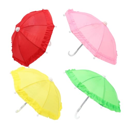 GARIOUANS 4 Stück Teiliges Bunte Kleine Puppenschirme mit Spitzenrand Dekorative Foto Requisite und Puppenhaus zubehör Robustes Kunststoff Stoffmaterial für Miniaturlandschaften GARIOUANS 4 Stück Teiliges Bunte Kleine Puppenschirme mit Spitzenrand Dekorative Foto Requisite und Puppenhaus zubehör Robustes Kunststoff Stoffmaterial für Miniaturlandschaften von GARIOUANS