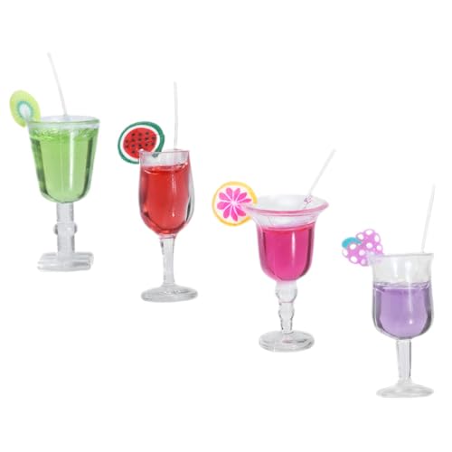 GARIOUANS 4 Stück Teiliges Cocktailbecher Modell für Puppenhaus Simulation Fruchtgetränke Dekoration Ergänzung für DIY Puppenhaus und Spielzeuglandschaften GARIOUANS 4 Stück Teiliges Cocktailbecher Modell für Puppenhaus Simulation Fruchtgetränke Dekoration Ergänzung für DIY Puppenhaus und Spielzeuglandschaften von GARIOUANS