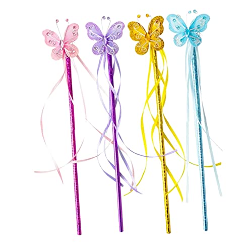 GARIOUANS 4 Stück Teiliges Feenstab für Mädchen Bunte Schmetterlinge Handheld Zauberstab für Kostümpartys Geburtstagsfeiern und Festliche Anlässe Blau Gold GARIOUANS 4 Stück Teiliges Feenstab für Mädchen Bunte Schmetterlinge Handheld Zauberstab für Kostümpartys Geburtstagsfeiern und Festliche Anlässe Blau Gold von GARIOUANS