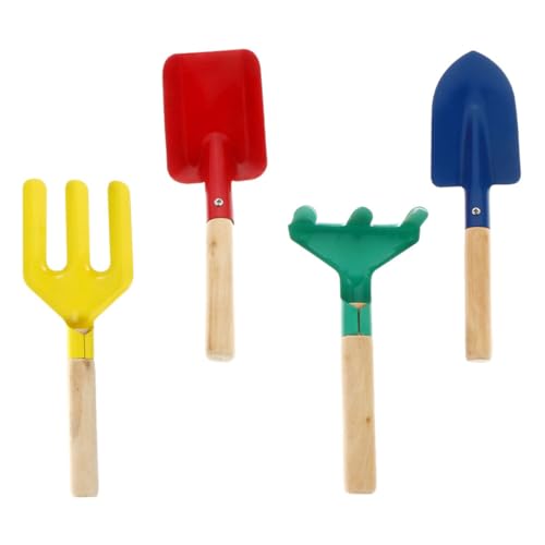 GARIOUANS 4 Stück Teiliges Gartengeräte aus Metall und Holz Robustes Pflanzwerkzeug mit Schaufel Rechen Gabel Sicherer Griff für Garten und Strand für Mädchen und Jungen zum Zufällige Farbe GARIOUANS 4 Stück Teiliges Gartengeräte aus Metall und Holz Robustes Pflanzwerkzeug mit Schaufel Rechen Gabel Sicherer Griff für Garten und Strand für Mädchen und Jungen zum Zufällige Farbe von GARIOUANS